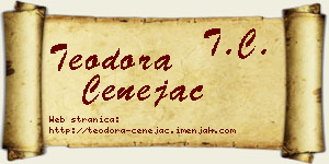 Teodora Čenejac vizit kartica